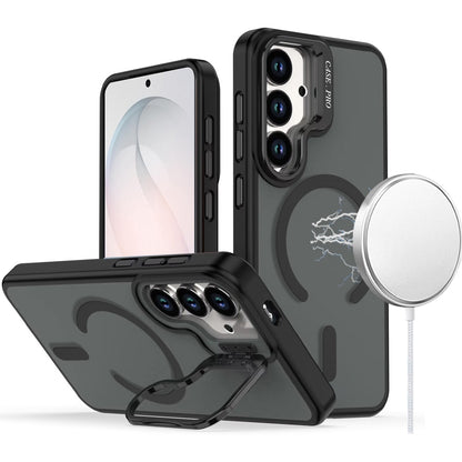 Phone Case for Samsung Galaxy S26 FE /Fan Edition Magnetic Shockproof Hybrid Camera Stand Guard Anti Slip Rubber Durable Protective Matte Design Cover