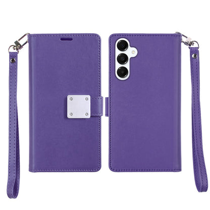 For Samsung Galaxy S25 FE, S25 Fan Edition Wallet Cases PU Leather with Credit Card /ID /Cash Holder Slot Dual Flip Book Pouch, Stand and Strap Case Cover