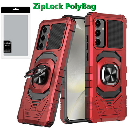 For Samsung Galaxy S25 /S24 Hybrid Dual Layer with 360° Rotate Magnetic Ring Stand Holder Kickstand TPU Rugged PC Shockproof Case Cover