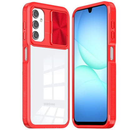 For Samsung Galaxy A17 5G Hybrid Cases with Sliding Camera Cover Transparent Shockproof Bumper TPU Protective Case Cover
