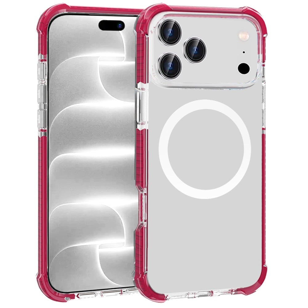 Phone Case for Apple iPhone 18 Pro/ 17 Pro Acrylic Magnetic Circle Transparent Shockproof Frame Hybrid 2.5mm Tough Clear Drop Protection Slim Durable Cover