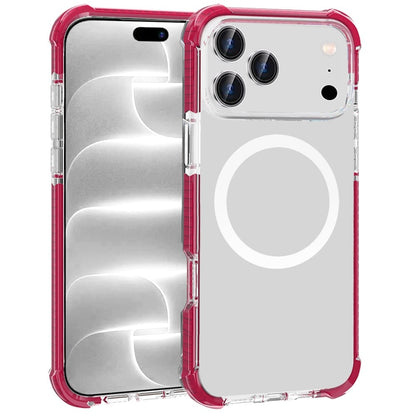 Phone Case for Apple iPhone 18 Pro/ 17 Pro Acrylic Magnetic Circle Transparent Shockproof Frame Hybrid 2.5mm Tough Clear Drop Protection Slim Durable Cover