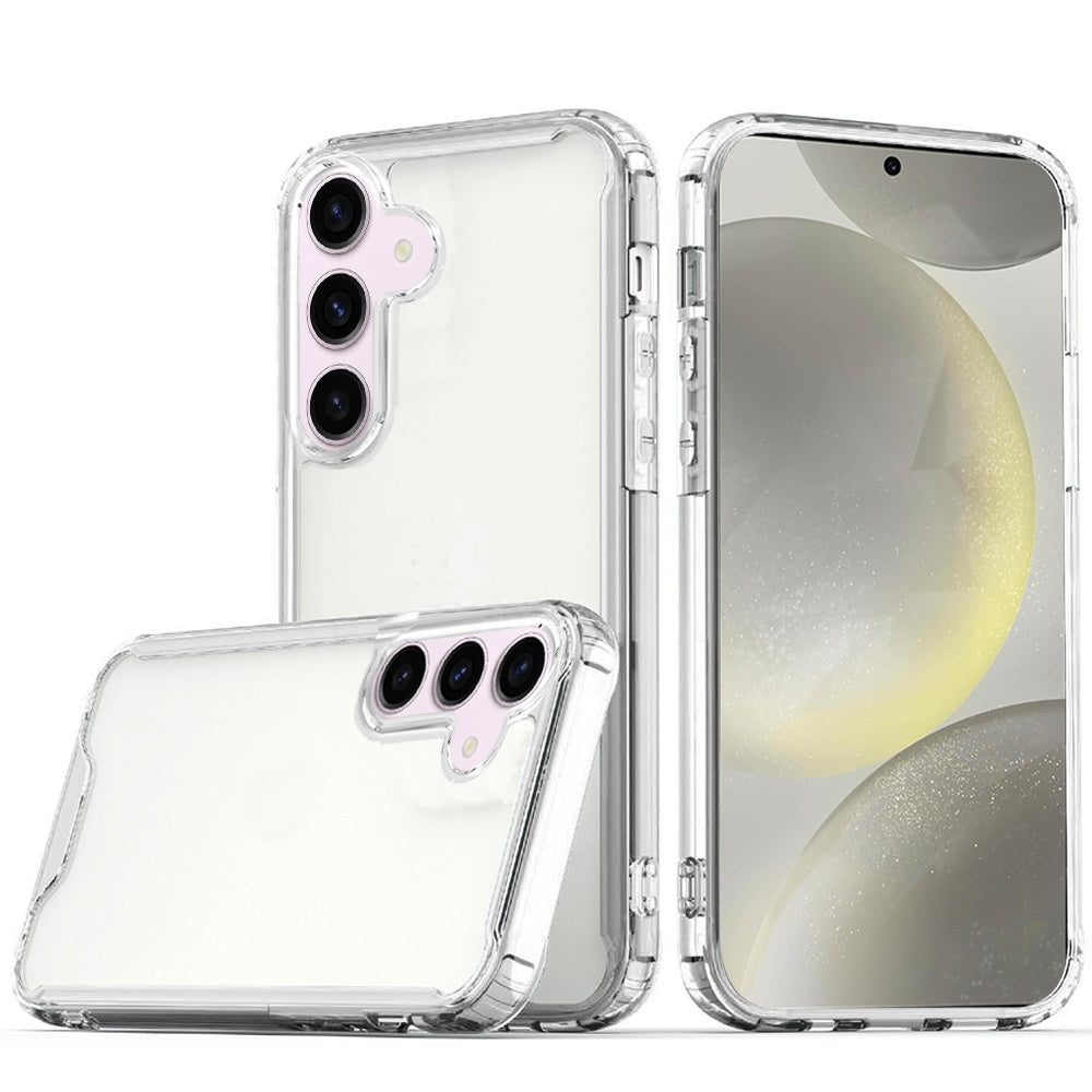 For Apple iPhone SE 3 (2022) SE/8/7 Clear Colored Shockproof Transparent Hard PC + Rubber TPU Hybrid Bumper Shell Slim Protective Case Cover Clear+Clear