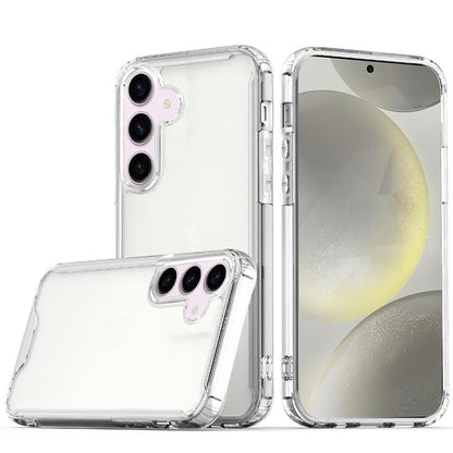 For Apple iPhone SE 3 (2022) SE/8/7 Clear Colored Shockproof Transparent Hard PC + Rubber TPU Hybrid Bumper Shell Slim Protective Case Cover Clear+Clear