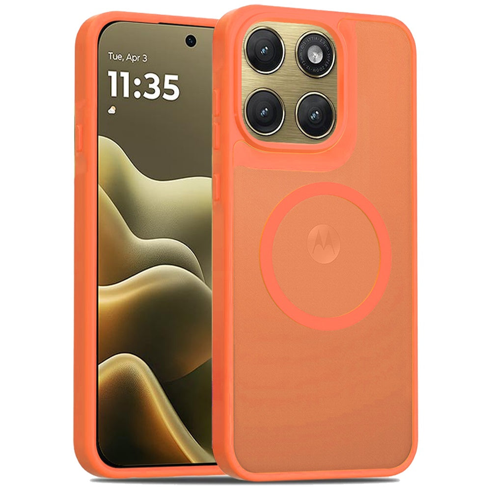 Phone Case for Motorola Edge 2026 Magnetic Matte Hybrid Shockproof Smooth Grip Durable Camera Protection Anti-Slip Soft Touch TPU Armor Cover