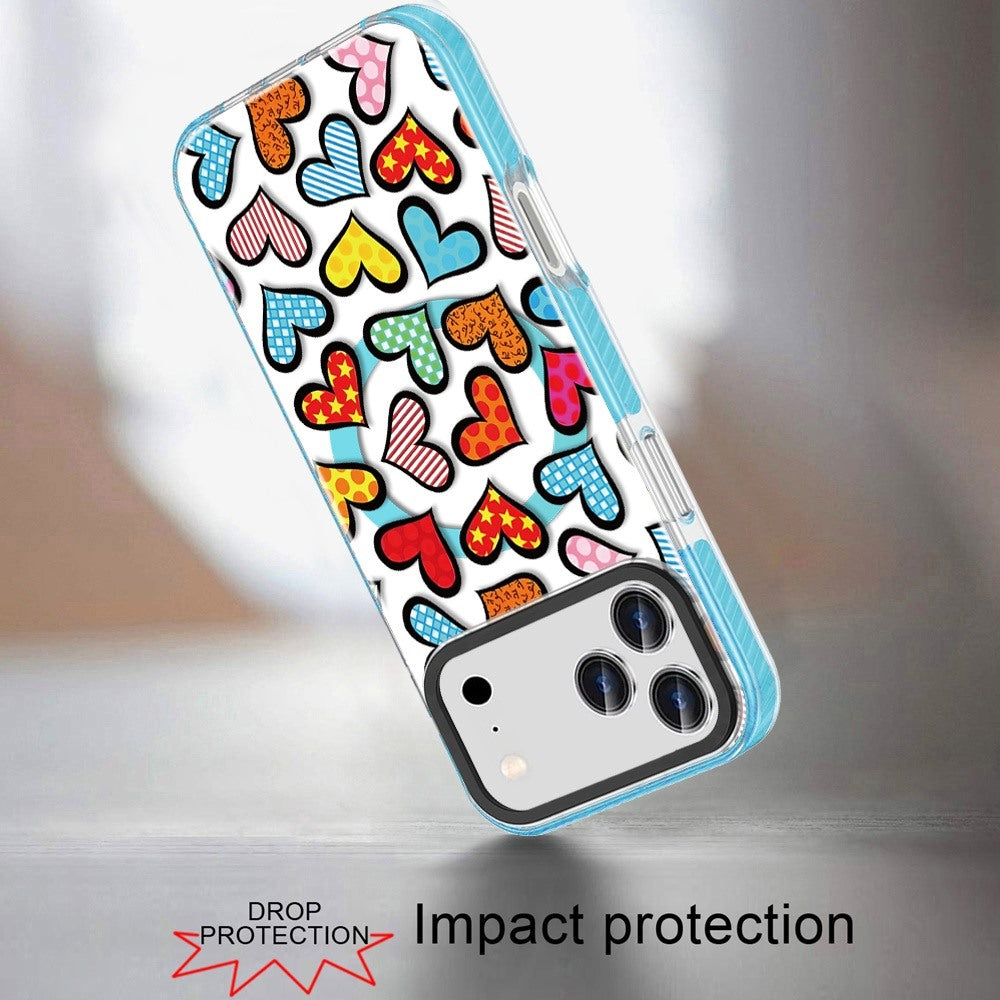 Phone Case for Apple iPhone 18 Pro/ iPhone 17 Pro Magnetic Hybrid IMD Floral Compatible with MagSafe Shockproof Slim Hybrid Fashion Design TPU Protective Cover