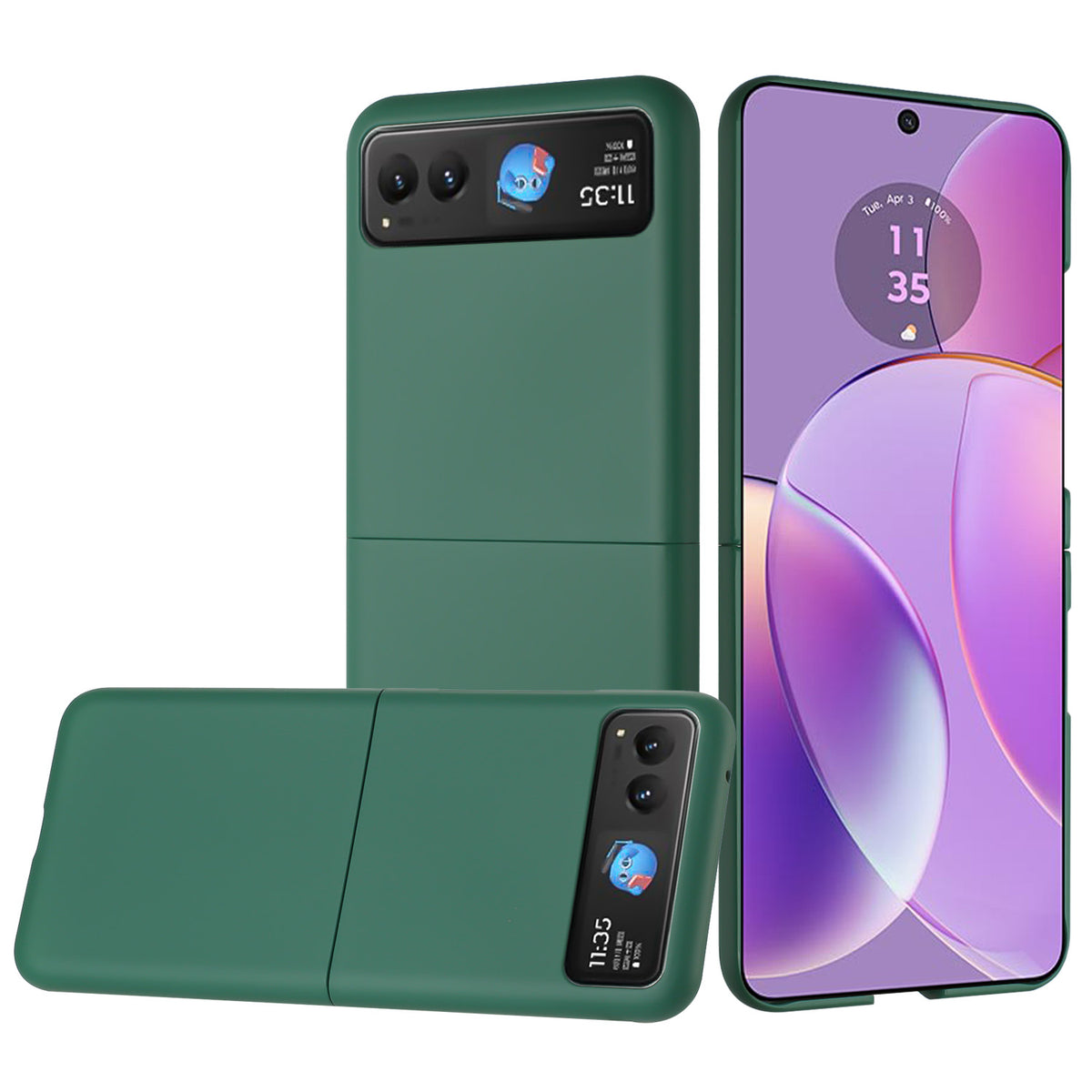 For Samsung Galaxy Z Flip 7 FE Snap-On Flip Premium Matte Finish Slim Lightweight Protective PC + Rubber TPU Hard Shell Case Cover