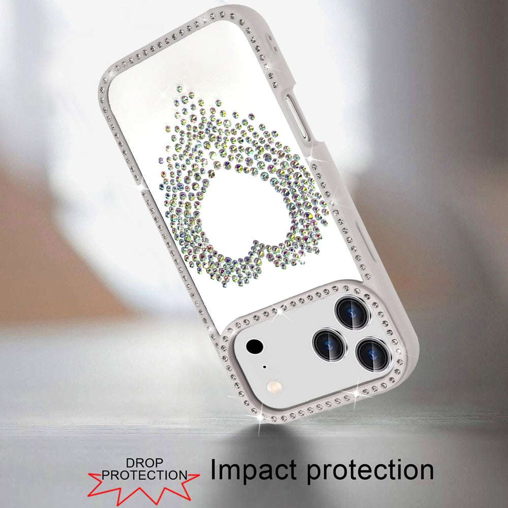 Phone Case for Apple iPhone 18 Pro Max Angel Hearts Glitter Shimmer Diamond Edge Sparkle Hybrid Shockproof AntiSlip Grip Fashion Stylish Protective Bumper Cover