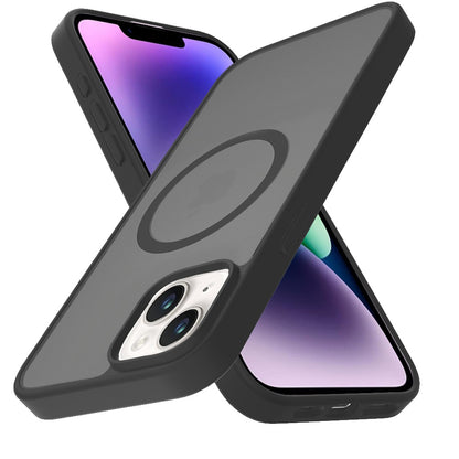 For Apple iPhone 14 /13 MagSafe Compatible Case Hybrid Soft TPU Bumper Hard Translucent Matte Back Slim Shockproof Case Cover