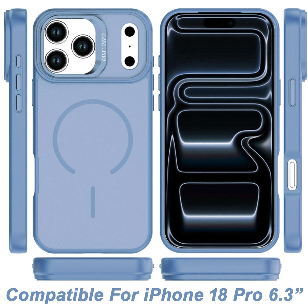 Phone Case for Apple iPhone 18 Pro/ 17 Pro Premium Matte Magnetic Camera Stand Hybrid Shockproof Rugged Protective Anti Scratch Durable Grip Metal Buttons Cover