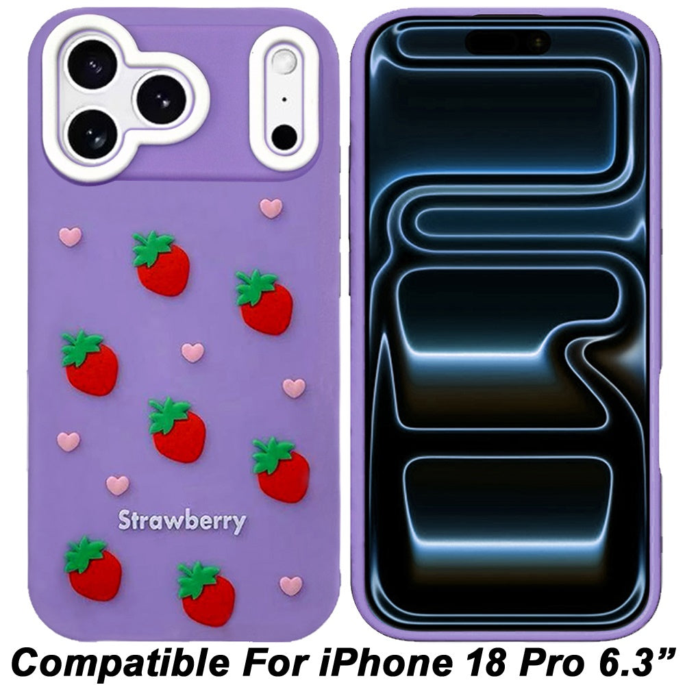 Phone Case for Apple iPhone 18 Pro/ iPhone 17 Pro Fashionable Silicone Textured Decorative Design Pattern Protective Rubber TPU Hybrid Protection Cover