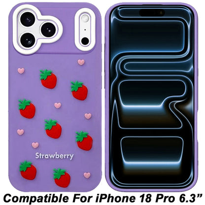 Phone Case for Apple iPhone 18 Pro/ iPhone 17 Pro Fashionable Silicone Textured Decorative Design Pattern Protective Rubber TPU Hybrid Protection Cover