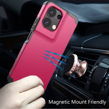 Phone Case for TCL K33/ K32 5G Slim Tough Shockproof Heavy Duty Hybrid Armor Anti Slip Durable Grip Dual Layer TPU Protective Hard Shell Cover Pink