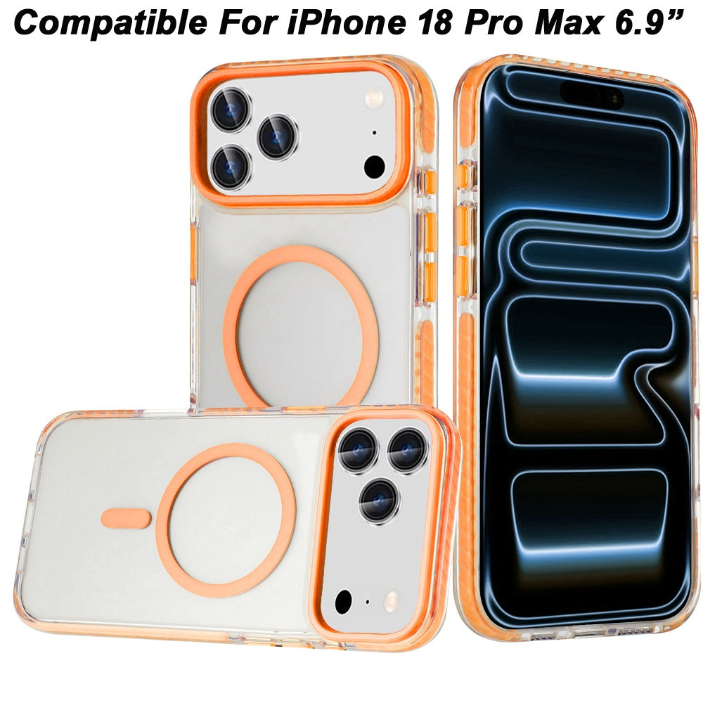 MagSafe Magnetic Transparent Hybrid Shockproof Clear Color Match Durable Grip Hard TPU Slim Protective
