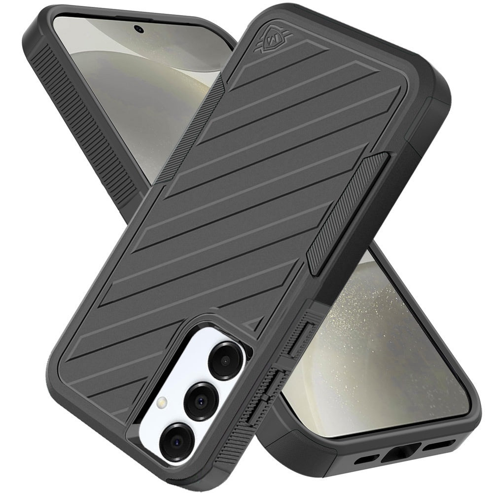 For Apple iPhone 17E /16E Premium Hybrid Rugged lined Shockproof Textured 2-in-1 Non-Slip Hard PC & TPU Non Slip Tough Case Cover