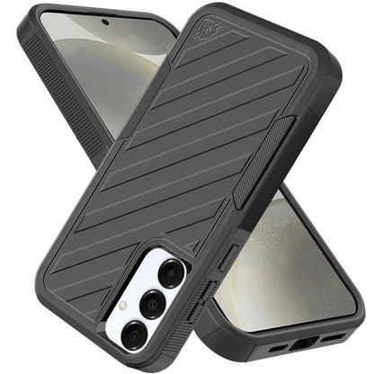 For Apple iPhone 17E /16E Premium Hybrid Rugged lined Shockproof Textured 2-in-1 Non-Slip Hard PC & TPU Non Slip Tough Case Cover