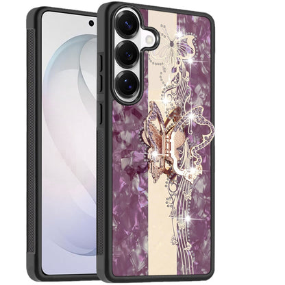 Diamond 3D Fashion Floral Glitter Engraved Luxury Bling Hybrid Shockproof Chrome Edge Protective Grip