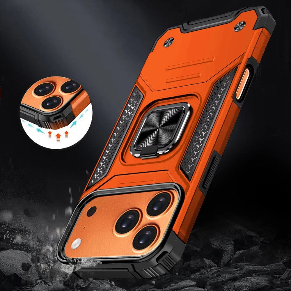 Phone Case for Apple iPhone 18 Pro Magnetic Car Mount Hybrid Ring Stand Shockproof Rugged Grip Armor Heavy Duty Protective TPU Durable Cover