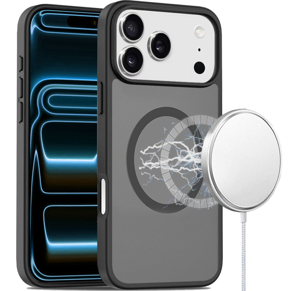 Phone Case for Apple iPhone 18 Pro Magnetic Matte Hybrid Shockproof Smooth Grip Durable Camera Protection Anti-Slip Soft Touch TPU Armor Cover