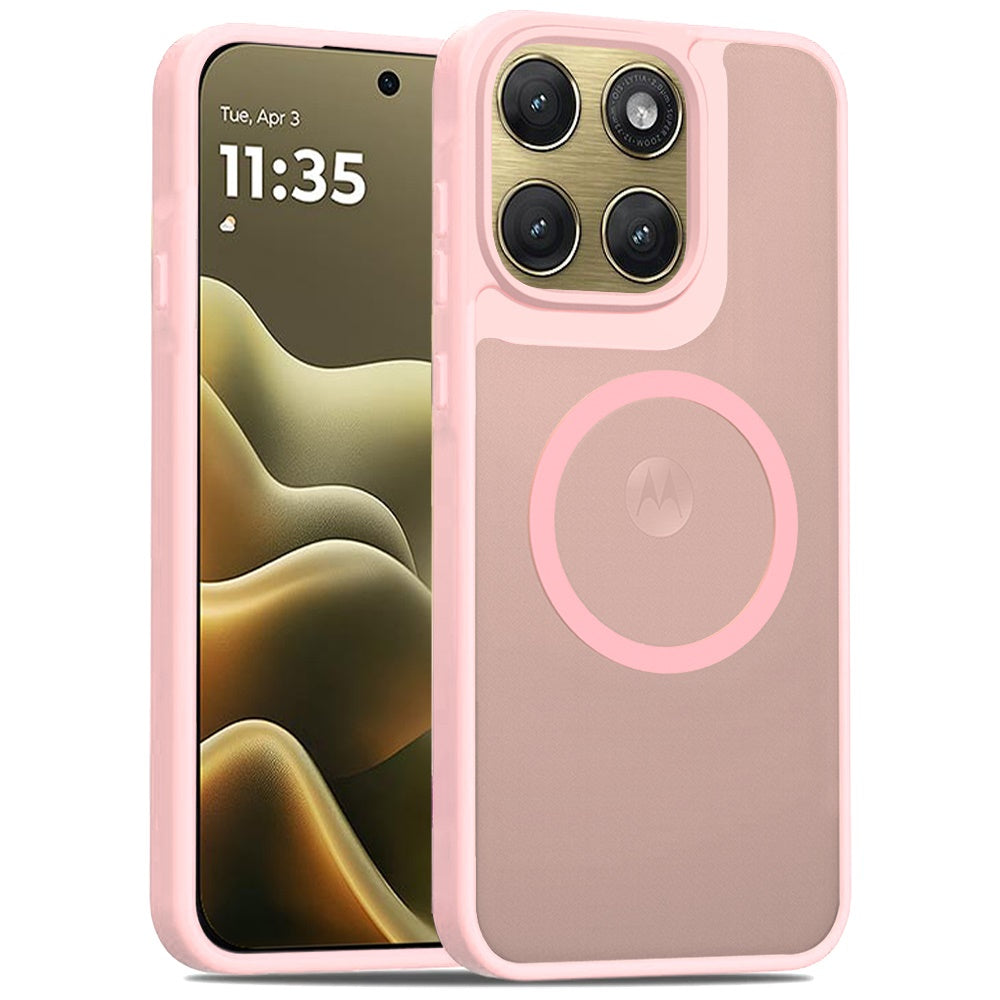 Phone Case for Motorola Edge 2026 Magnetic Matte Hybrid Shockproof Smooth Grip Durable Camera Protection Anti-Slip Soft Touch TPU Armor Cover