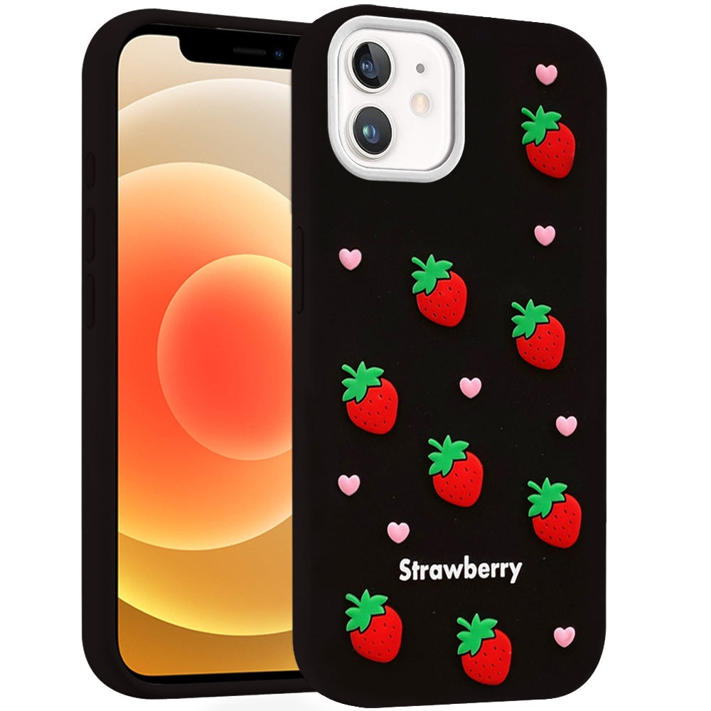 Phone Case for Apple iPhone 12 /12 Pro Fashionable Silicone Textured Decorative Design Pattern Protective Rubber TPU Hybrid Protection Cover