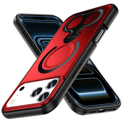 For Apple iPhone 17 Pro Max (6.9") Hybrid with Invisible 2 Hole Ring Stand Magnetic back Car Mount Friendly Protector Case Cover