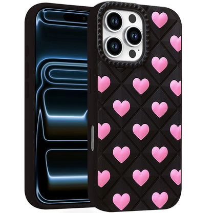 Phone Case for iPhone 16 Pro Max (6.9") Fashionable Silicone Textured Decorative Design Pattern Protective Rubber TPU Hybrid Protection Cover