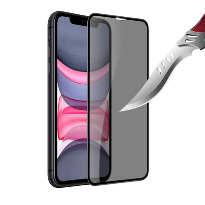 For Apple iPhone 11 Privacy Screen Protector, Anti Spy Anti Peeping Tempered Glass Full Protective Film, 9H, Anti Scratch, Easy Install Protector Black