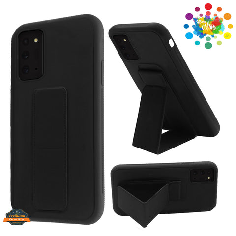 For Apple iPhone 15 Pro Max (6.7") PU Leather Back Foldable Kickstand Hand Strap Stand Hybrid Heavy Duty Shockproof  Phone Case Cover