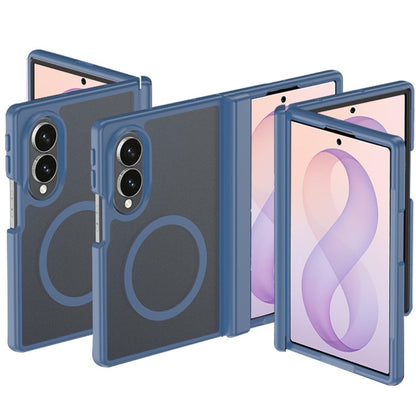 Phone Case for Samsung Galaxy Z Fold 8 Premium Matte Magnetic Foldable Hybrid Central Axis Hinge Protection Shock Absorbing TPU Slim Fit Hard PC Cover