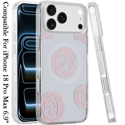 Phone Case for Apple iPhone 18 Pro Max/ iPhone 17 Pro Max Stylish Design Shockproof Magnetic Magsafe Compatible TPU IMD Print Rugged Grip Drop Protection Slim Fashion Cover