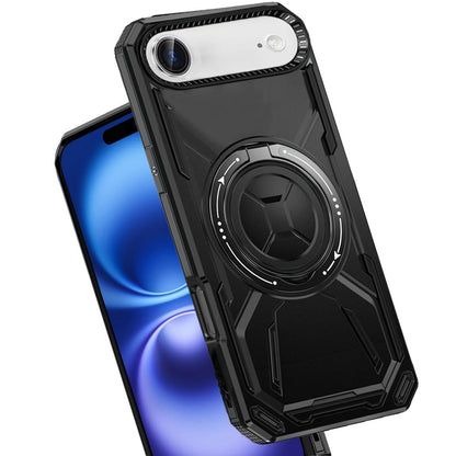 For Apple iPhone 17 Air (6.6") Hybrid Magnetic Ring and 360° Rotational Kickstand with MagSafe Compatible, Military Grade Drop Protection Case Cover
