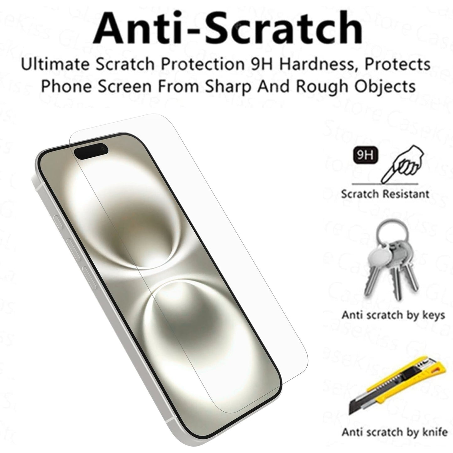 For Apple iPhone 17 /17 Air /17 Pro/ 17 Pro Max Tempered Glass Screen Protector, 9H HD Transparent Clear, Full Glue Easy Installation Protector Clear