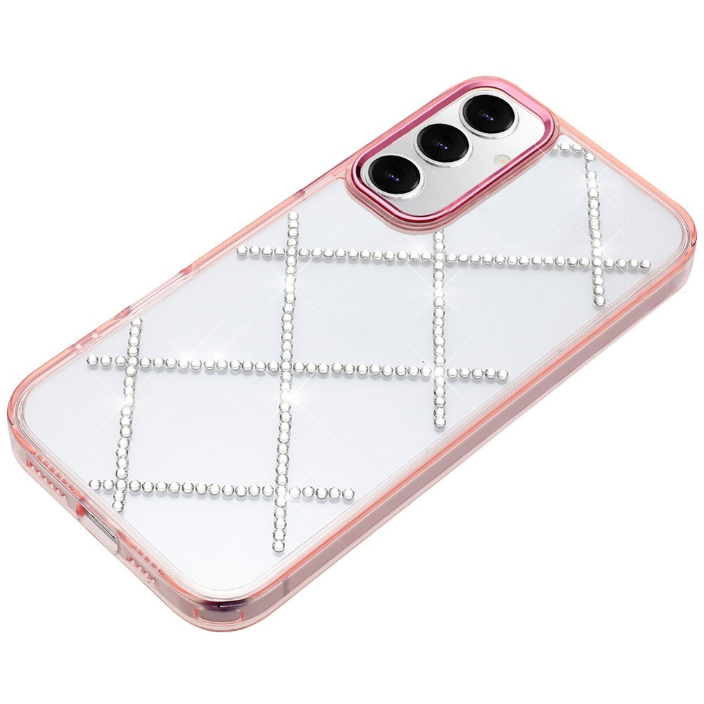 For Samsung Galaxy S25 /S24 Gem Glitter Diamond Bling Clear Hybrid TPU Cover, Colorful Shockproof Protective Back, Slim Fit for Women Girls Case Cover
