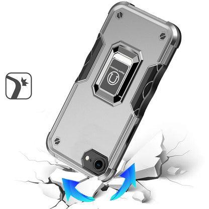 Hybrid Stand Magnetic Ring Holder Kickstand Heavy Duty Rugged Drop Silicone & Hard PC Shockproof