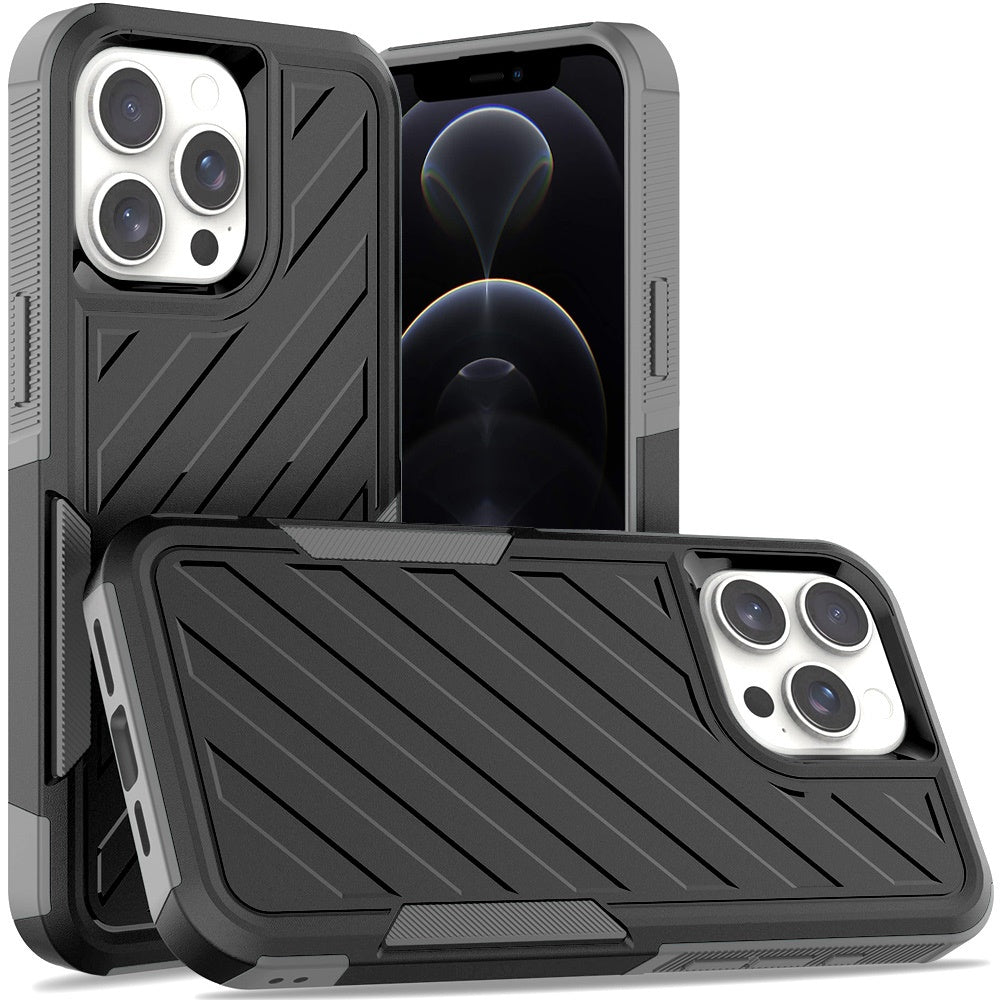 For Apple iPhone SE 4 Hybrid lined shockproof dual layer Rugged 2in1 Hard PC & Silicone TPU Non Slip Textured Tough Armor Case Cover