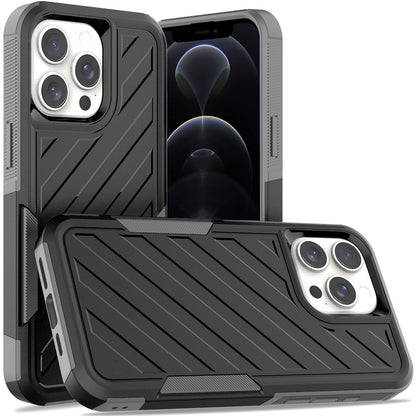 For Apple iPhone SE 4 Hybrid lined shockproof dual layer Rugged 2in1 Hard PC & Silicone TPU Non Slip Textured Tough Armor Case Cover