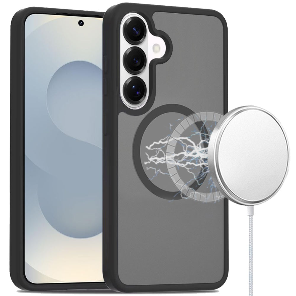 For Samsung Galaxy S26 MagSafe Compatible Case Hybrid Soft TPU Bumper Hard Translucent Matte Back Slim Shockproof Case Cover