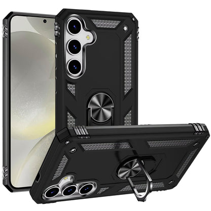 For Samsung Galaxy S25 /S24 Hybrid Shockproof Durable 360 Degree Rotatable Ring Stand Holder Kickstand Fit Magnetic Car Mount Case Cover