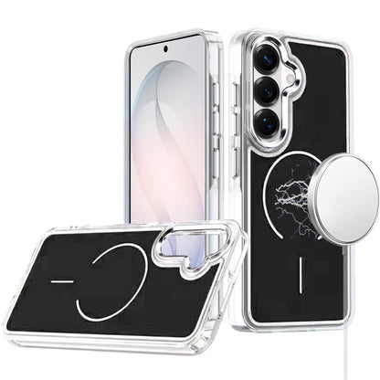 Phone Case for Samsung Galaxy S26 FE /Fan Edition Metallic Transparent Magnetic Magsafe Compatible Shockproof Hybrid TPU Durable Clear Protective Grip Cover