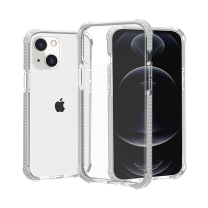 For Apple iPhone 11 Hybrid Transparent Acrylic Rubber Gummy Hard PC Silicone TPU Color Bumper Frame Shockproof Case Cover White