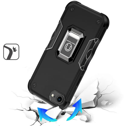 For Apple iPhone 17E /16E Hybrid Stand Magnetic Ring Holder Kickstand Heavy Duty Rugged Drop Silicone & Hard PC Shockproof Case Cover