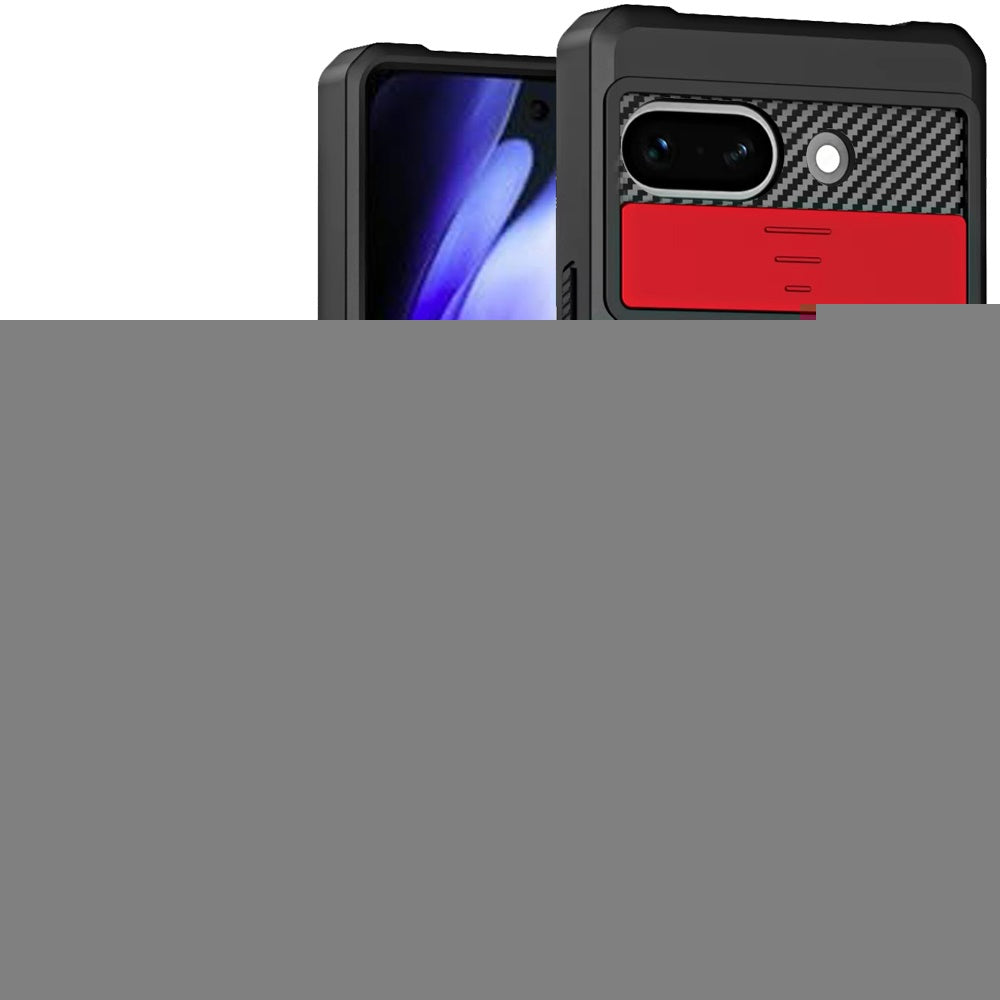 For Google Pixel 9A Wallet Case with Ring Stand & Slide Camera Cover Back Credit Card Slot Holder, Military Grade Case Cover