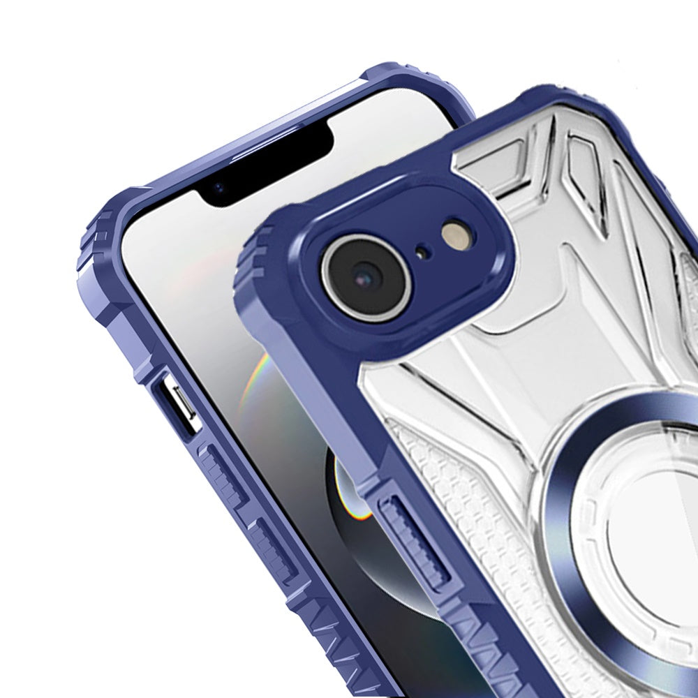 Clear Rugged Hybrid TPU Magnetic Back Reinforced Frame Bumper Shock Absorbing Slim Fit