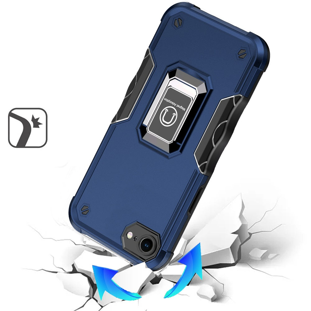 For Apple iPhone 17E /16E Hybrid Stand Magnetic Ring Holder Kickstand Heavy Duty Rugged Drop Silicone & Hard PC Shockproof Case Cover