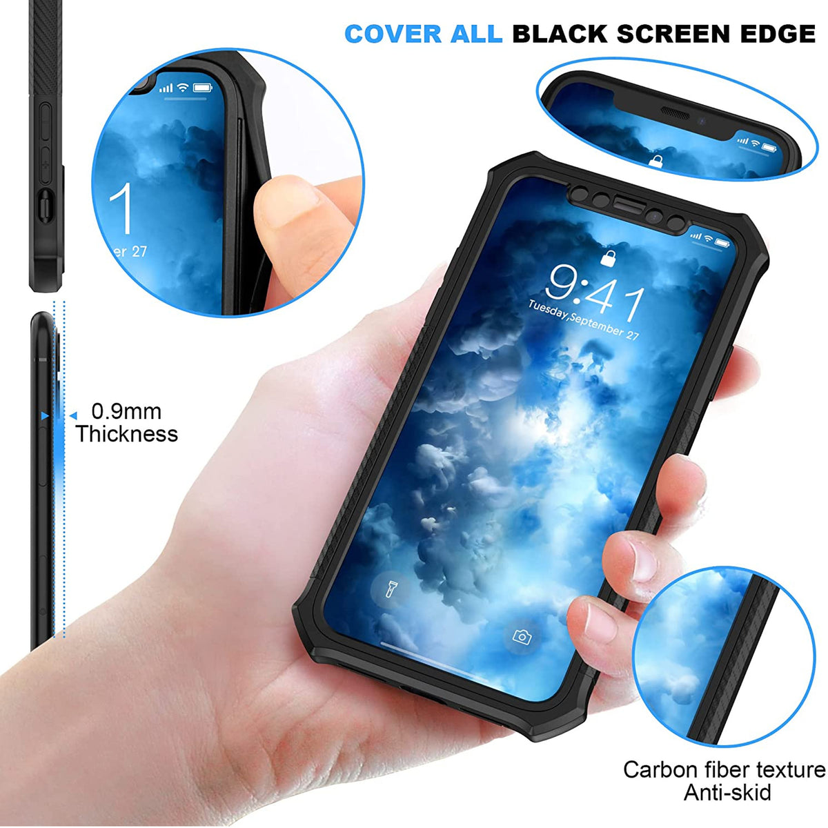 For Cloud Mobile Stratus C8 Full-Body Dual Layer Hybrid Case Slim, Drop-Proof TPU Hard PC, Durable Corner Front Bumper Protector Case Cover