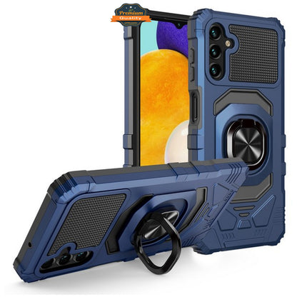 For Samsung Galaxy A17 5G Hybrid Magnetic Car Mount Ring Kickstand Stand Holder Full-Body Armor Protective [Military Grade] Case Cover