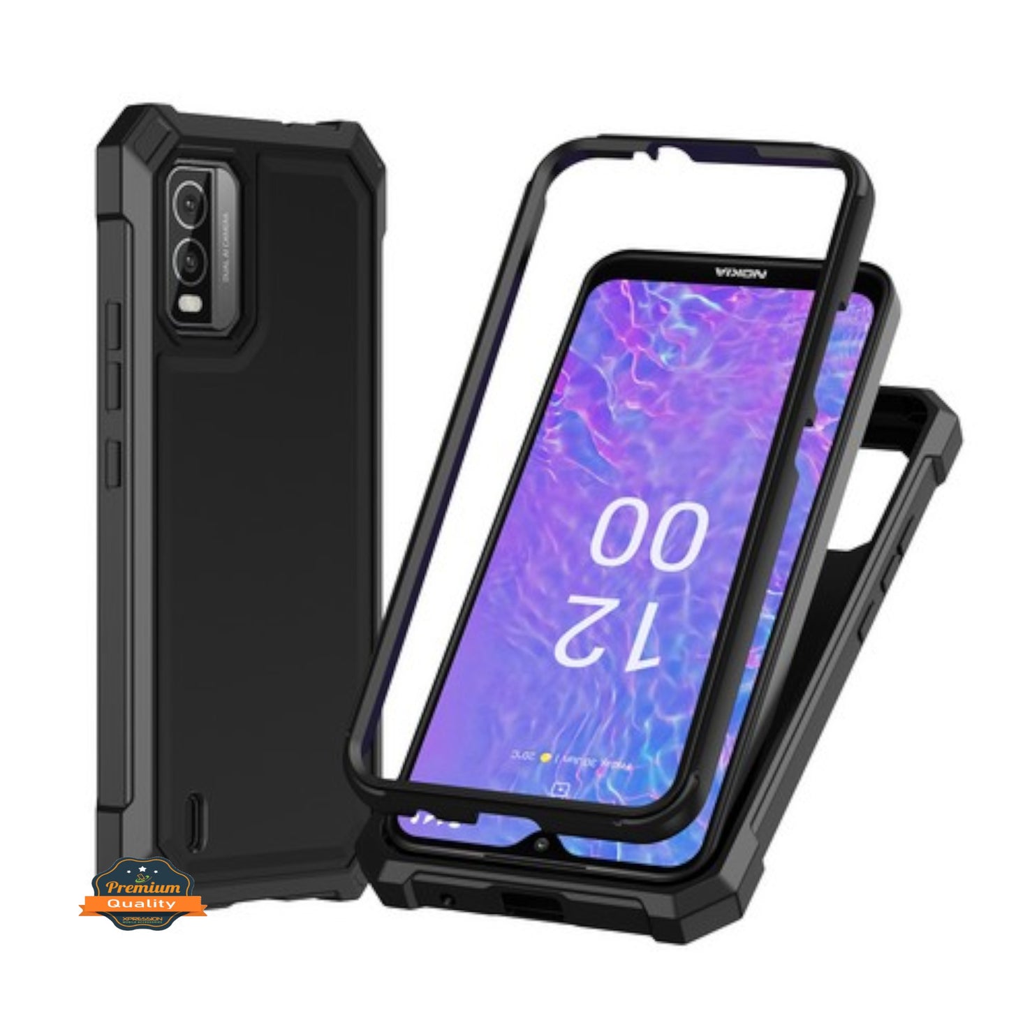 For T-Mobile Revvl 8 Pro Full-Body Dual Layer Hybrid Case Slim, Drop-Proof TPU Hard PC, Durable Corner Front Bumper Protector Case Cover