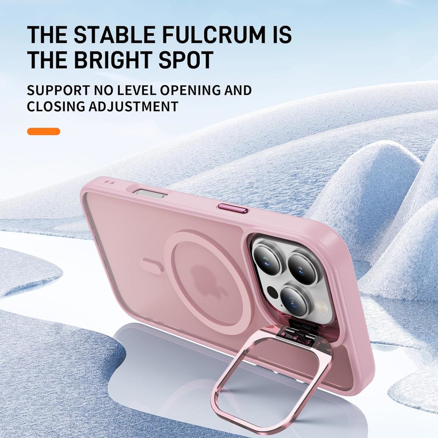 For Apple iPhone 17 Clear Back Hybrid with MagSafe Compatible Metal Camera Stand Colorful Bumper Frame Shockproof Case Cover