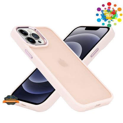 For Apple iPhone 17E /16E Slim Fit Thin Hybrid,Frosted Matte Polished Acrylic Hard PC with TPU Rubber Frame Case Cover